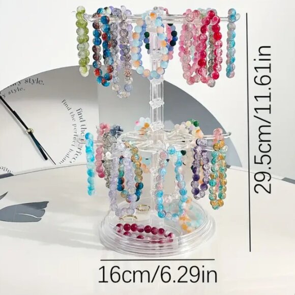 Clear bracelet holder black bracelet holder